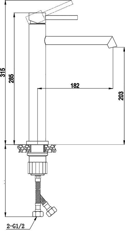 Смеситель для раковины BOCH MANN Stella B BM9130 черный