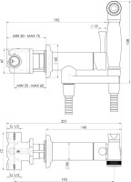Гигиенический душ Nobili AV00610CR со смесителем, С ВНУТРЕННЕЙ ЧАСТЬЮ