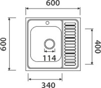 Мойка кухонная Kaiser KSS-6060 L