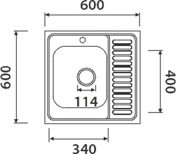 Мойка кухонная Kaiser KSS-6060 L