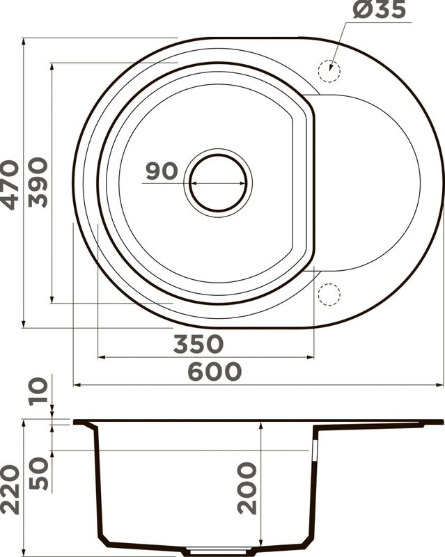 Комплект Мойка Omoikiri Sakaime 60E-WH белая + Измельчитель Nagare 750