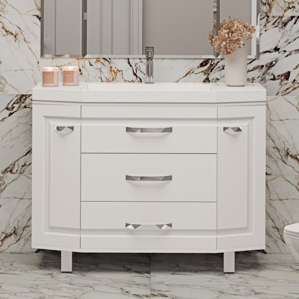 Тумба с раковиной Misty Терра 110 белая