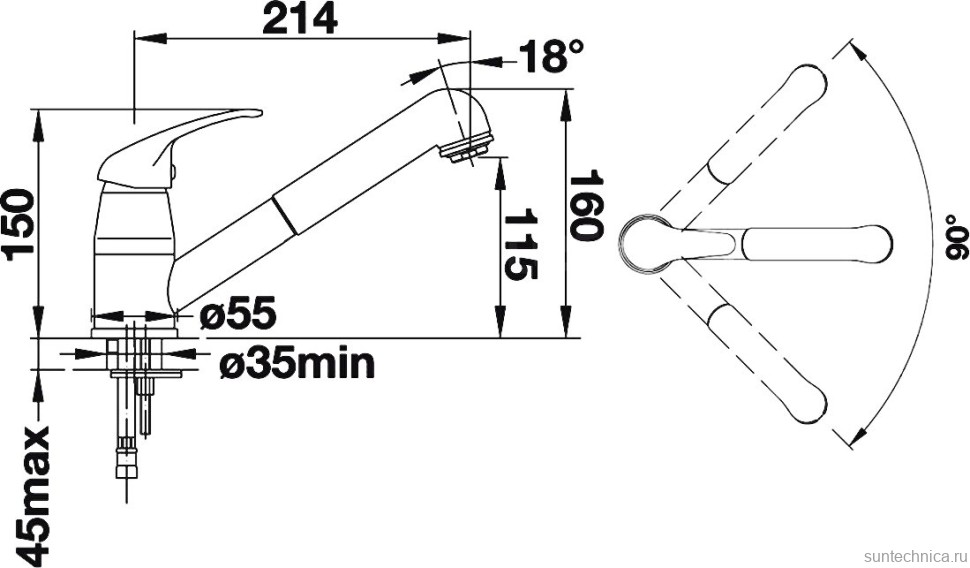 Смеситель для кухни Blanco Daras-S Daras-S 524190