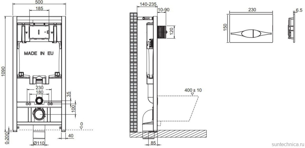 Комплект Унитаз подвесной Jacob Delafon Patio + Крышка July - Brive 017503 с микролифтом, петли хром + Инсталляция E21822-CP с кнопкой хром