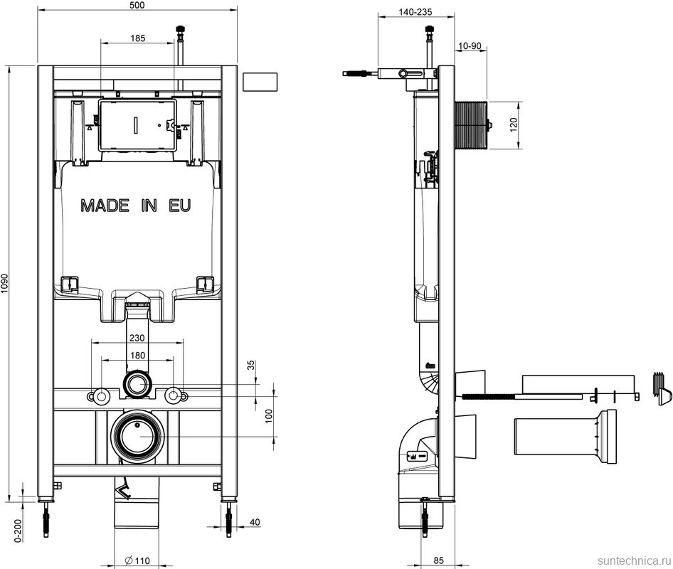Комплект Унитаз подвесной Jacob Delafon Patio + Крышка July - Brive 017503 с микролифтом, петли хром + Инсталляция E21822-CP с кнопкой хром