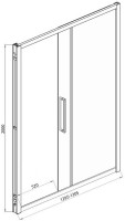 Душевая дверь в нишу Aquanet Delta 273612 130 см