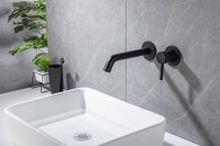 Смеситель для раковины Allen Brau Priority 5.31030-31 С ВНУТРЕННЕЙ ЧАСТЬЮ чёрный матовый