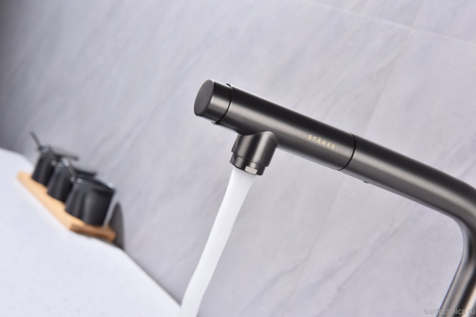 Смеситель для кухни Paulmark Urban Ur213104-GM вороненая сталь