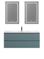 Мебель для ванной комнаты BelBagno Kraft 120 подвесная, матовая голубая, раковина bb1200etl