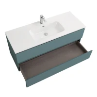 Мебель для ванной комнаты BelBagno Kraft 120 подвесная, матовая голубая, раковина bb1200etl