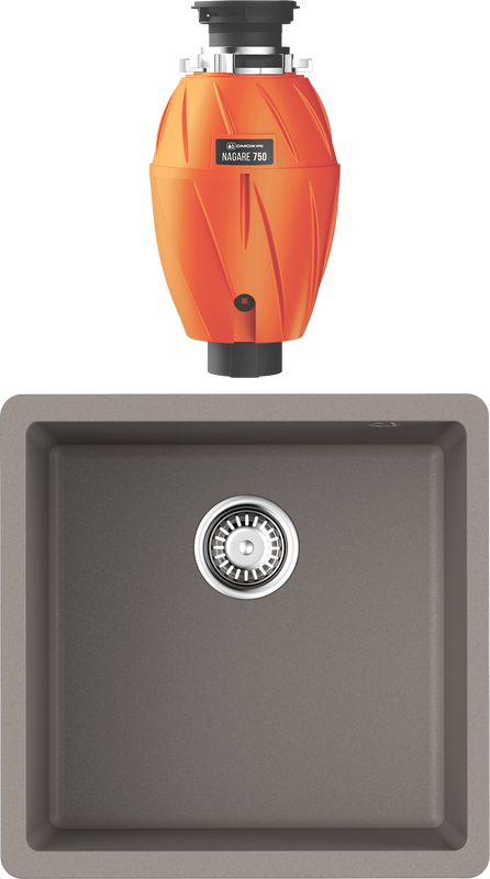 Комплект Мойка Omoikiri Bosen 44-U-GR leningrad grey + Измельчитель Nagare 750