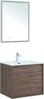 Тумба с раковиной Aquanet Lino 60 дуб веллингтон, Flat 60