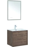Тумба с раковиной Aquanet Lino 60 дуб веллингтон, Flat 60