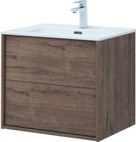 Тумба с раковиной Aquanet Lino 60 дуб веллингтон, Flat 60