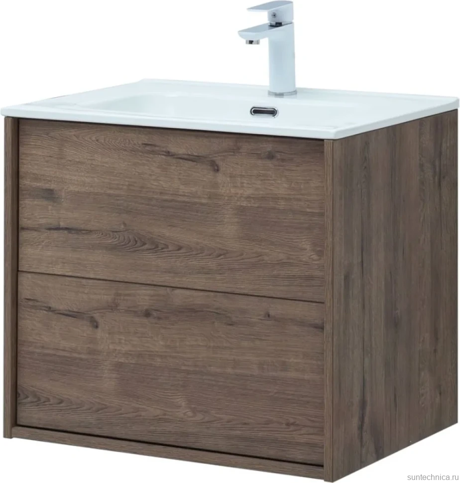 Тумба с раковиной Aquanet Lino 60 дуб веллингтон, Flat 60