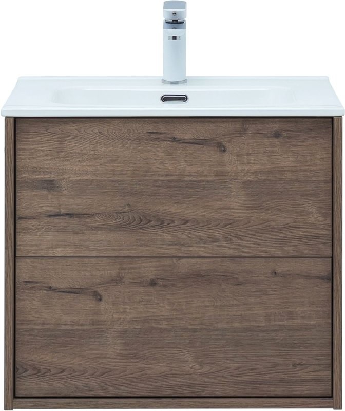 Тумба с раковиной Aquanet Lino 60 дуб веллингтон, Flat 60