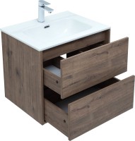 Тумба с раковиной Aquanet Lino 60 дуб веллингтон, Flat 60