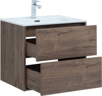 Тумба с раковиной Aquanet Lino 60 дуб веллингтон, Flat 60