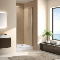 Душевая дверь в нишу Cezares Eco ECO-O-B-1-80-C-Cr стекло прозрачное