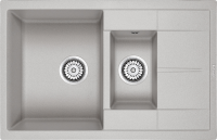 Комплект Мойка Paulmark Flugen 60/1,5 PM237850-GR серый + Измельчитель Intenso