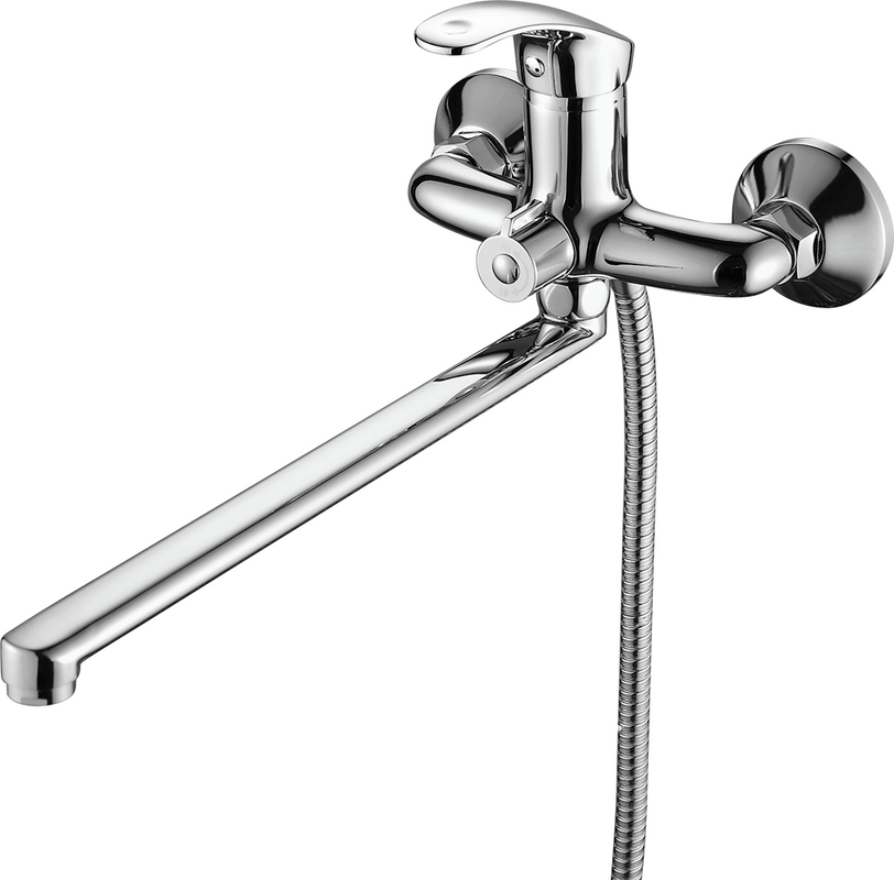 Смеситель с длинным изливом для ванны Fashun A2236 хром