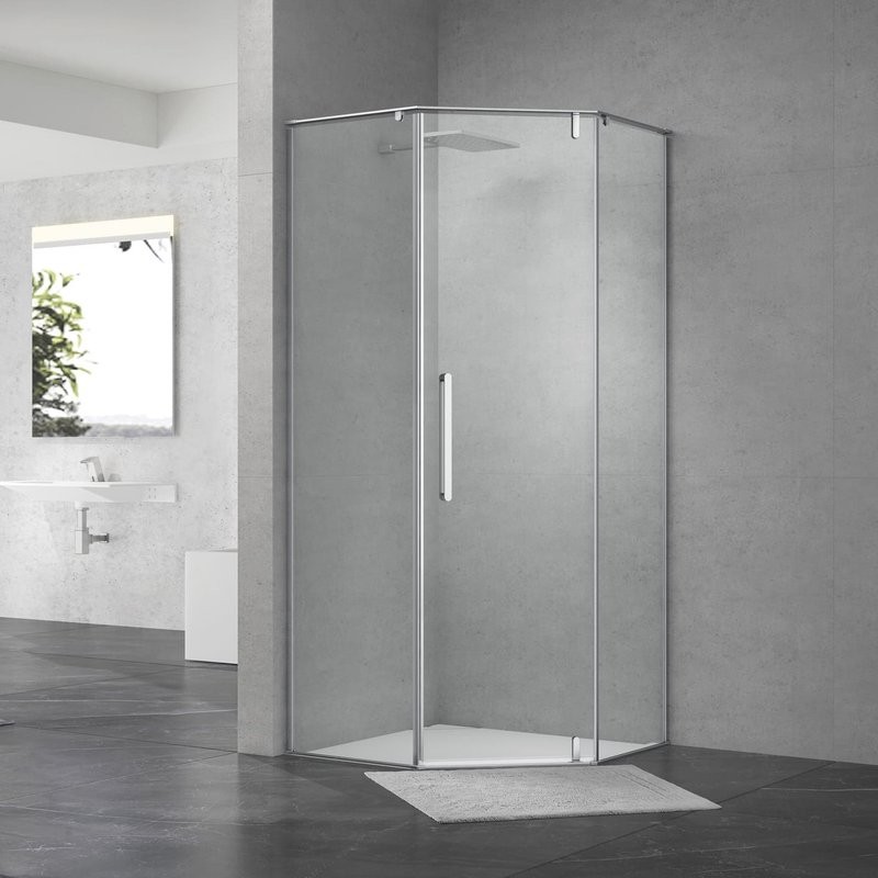 Душевой уголок Terminus Альба 04 4EW100х100C 100х100, хром