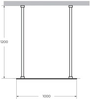 Душевая перегородка Cezares Liberta -L-2-100-120-C-Cr профиль хром, стекло прозрачное
