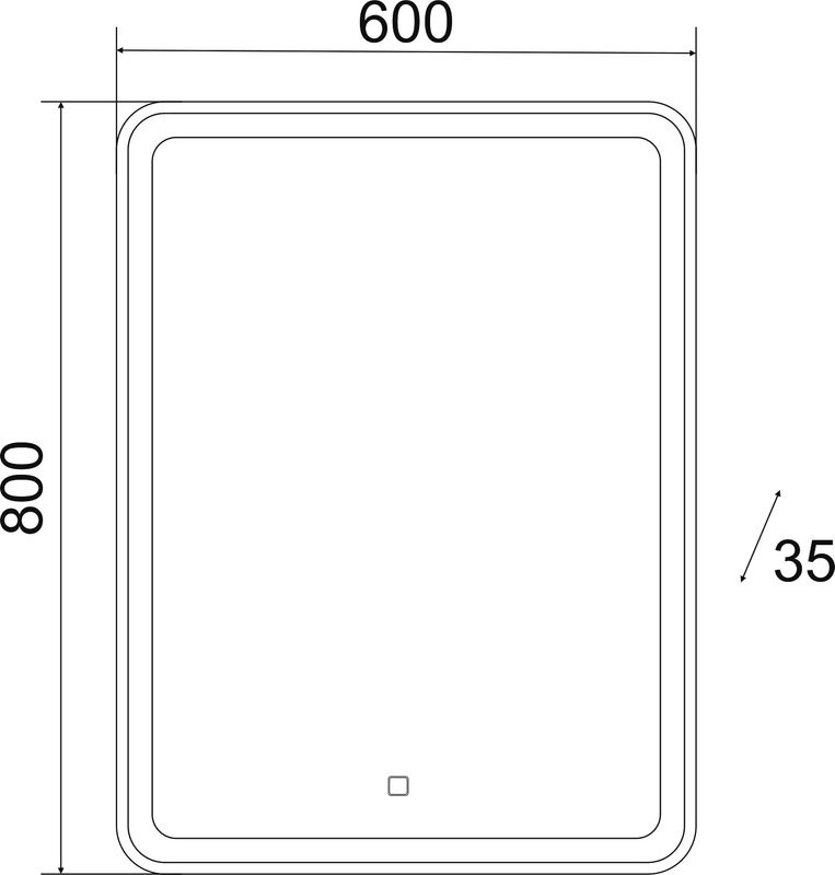 Зеркало Emmy Моника 250652 60х80, белое, с LED-подсветкой