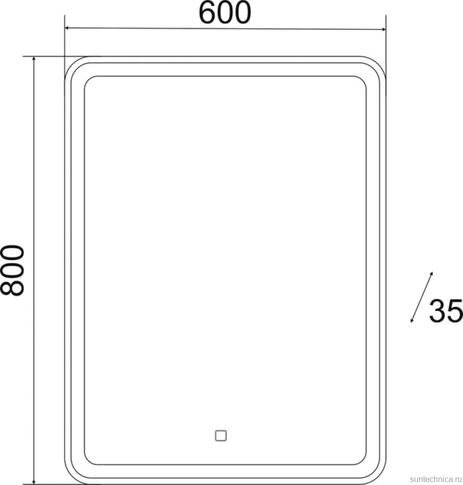 Зеркало Emmy Моника 250652 60х80, белое, с LED-подсветкой