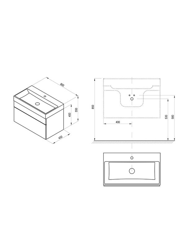 Тумба под раковину без столешницы Ravak Natural SD 80 глянцевая белая
