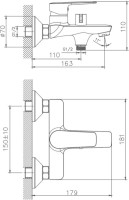 Смеситель для ванны с душем Haiba HB60563