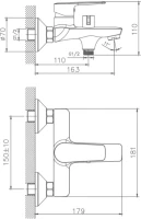 Смеситель для ванны с душем Haiba HB60563 Смеситель для ванны с душем Haiba HB60563