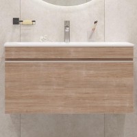 Тумба с раковиной Velvex Pulsus 100 дуб сонома