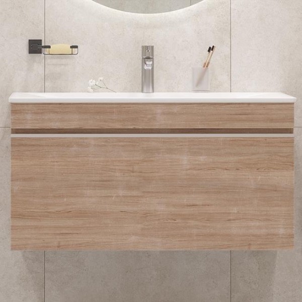 Тумба с раковиной Velvex Pulsus 100 дуб сонома