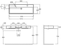 Мебель для ванной комнаты Jacob Delafon Vivienne 120 белая блестящая, серый матовый, раковина белая