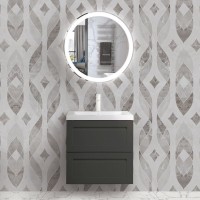 Мебель для ванной комнаты Art&Max Platino 60, подвесная, серый матовый