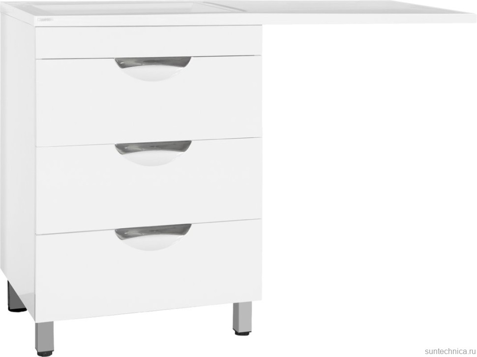 Тумба с раковиной Style Line Жасмин 60 Люкс Plus белая, для стиральной машины R