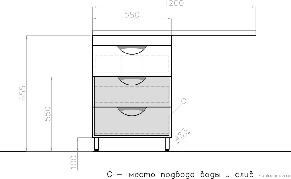 Тумба с раковиной Style Line Жасмин 60 Люкс Plus белая, для стиральной машины R