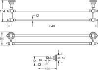 Полотенцедержатель Rose RG1127Q бронза
