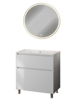 Тумба с раковиной Teymi Laina 80 напольная, матовая белая