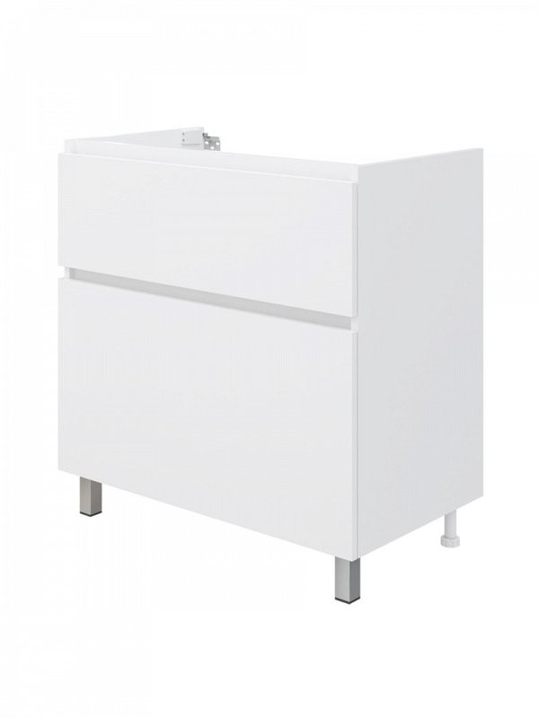 Тумба с раковиной Teymi Laina 80 напольная, матовая белая