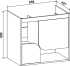 Мебель для ванной DIWO Самара 70 дуб скандинавский, белая, подвесная (комплект, гарнитур)