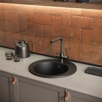 Мойка кухонная Domaci Болонья М-03-002 черная Мойка кухонная Domaci Болонья М-03-002 черная