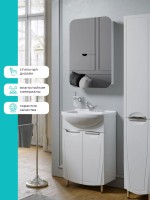 Зеркало-шкаф Alavann Monaco 55х80 с розеткой Зеркало-шкаф Alavann Monaco 55х80 с розеткой