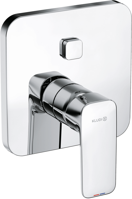 Встраиваемый смеситель для душа и ванны Kludi Pure&Style 406590575 хром, с внутренней частью 88011