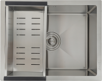 Мойка кухонная Gappo GS5040 с коландером, сатин