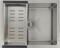 Мойка кухонная Gappo GS5040 с коландером, сатин