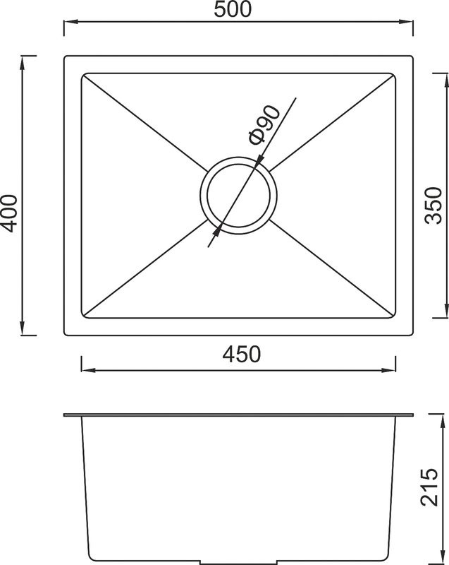 Мойка кухонная Gappo GS5040 с коландером, сатин