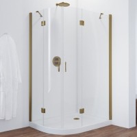 Душевой уголок Vegas Glass AFS-F 120*100 05 01 R профиль бронза, стекло прозрачное