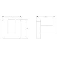 Крючок Fashun A26-7 A2605-1-7 матовый черный, на шурупах Крючок Fashun A26-7 A2605-1-7 матовый черный, на шурупах